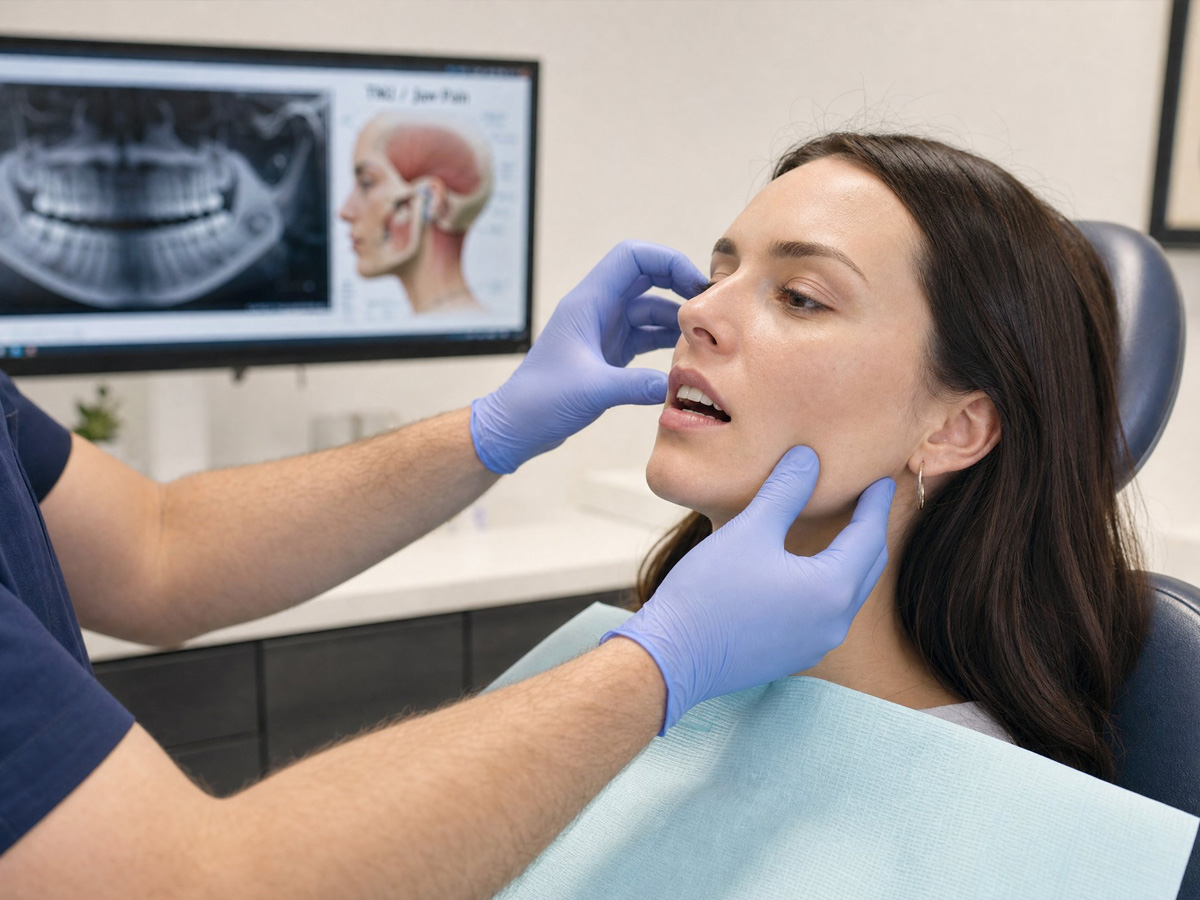 Jaw joint and bite examination for TMD at Vestal Dental Associates in Vestal, NY